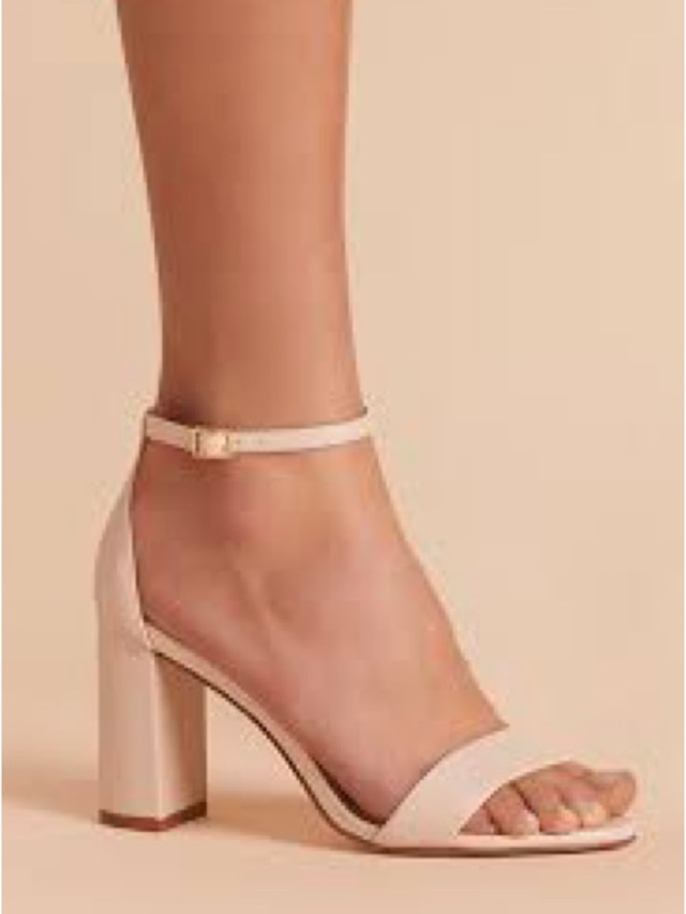 Birdy Grey Blush Ankle-Strap Block Heel B42